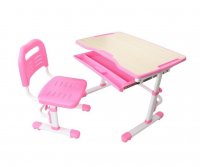 Комплект мебели парта + стул Fundesk Vivo, Выберите цвет: розовый