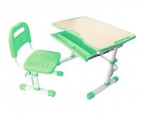 Комплект мебели парта + стул Fundesk Vivo, Выберите цвет: зеленый