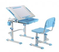 Комплект парта и стул-трансформеры Cubby Karo, Цвет: Голубой