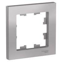 Schneider AtlasDesign рамка СУ 1 мест алюминий ATN000301