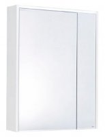 Зеркальный шкаф Roca RONDA 60 ZRU9303007 подсветка, стекл, полоч/60х78х14,5/ (бетон/белый глянец)
