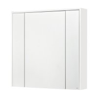 Зеркальный шкаф Roca RONDA 80 ZRU9303009 подсветка, стекл, полоч. /80х78х14,5/ (бетон/белый глянец)