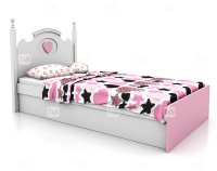 Детская кровать без ящиков Mary Pink Tomy Niki 90 см