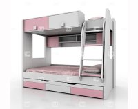 Детская кровать двухъярусная Rich Pink Tomy Niki