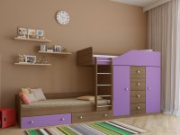 Двухъярусная детская кровать Астра 6 РВ Мебель