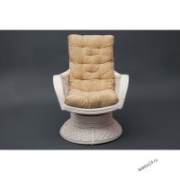 Кресло-качалка с подушкой TetСhair Andrea Relax Medium TCH White