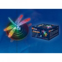 Uniel светильник на солн.батарее плавающ 1LED RGB 12,5х7,5см кауч/пластик USL-S-106/PT075 Magic dragonfly