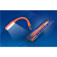 Uniel TLD-541 Orange светильник USB для ноутбука 6W260lm резина/пластик 170x15 оранжевый